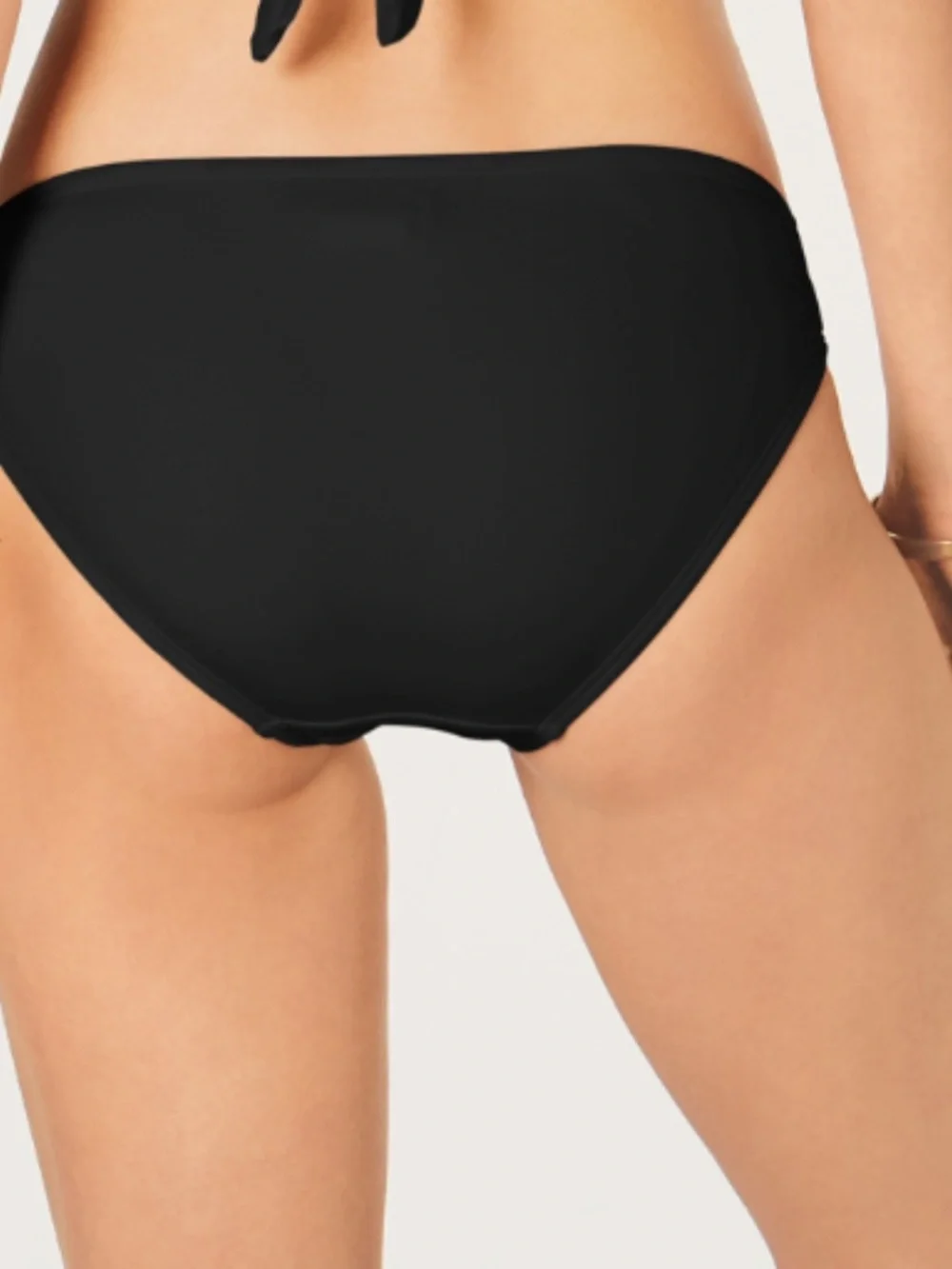 Michael Michael Kors Women’s Logo-Ring Bikini Bottoms Black Size M 12115